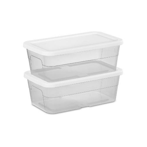 6qt Clear Storage Box White - Room Essentials™ (9 pieces )