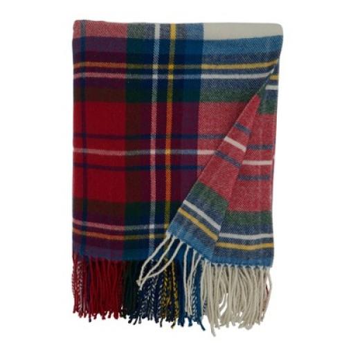 50x60 Casual Plaid Design Throw Blanket - Saro Lifestyle: Acrylic, Knitted, Lightweight Fabric, Machine Washable
