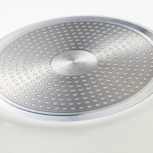 3qt Nonstick Ceramic Coated Aluminum Sauce Pan with Champagne Handle Cream - Figmint™