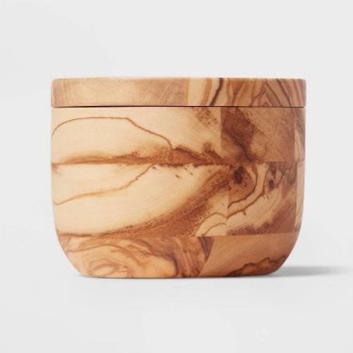 Salt Cellar With Spoon Brown - Threshold™: Wooden Pinch Bowl Set, 3.5 Diameter, 150ml Capacity, Spot Clean MISSING SPOON