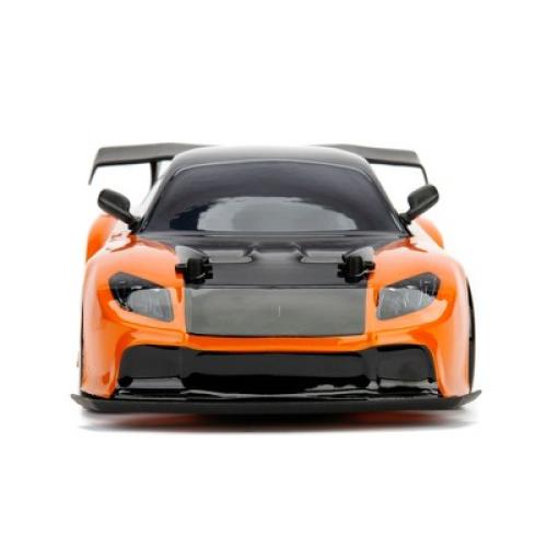Jada Toys Fast & Furious Elite Drift RC 1993 Mazda RX-7 Remote Control Vehicle 1:10 Scale Orange
