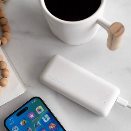 myCharge 10000mAh Power & Go Power Bank - White