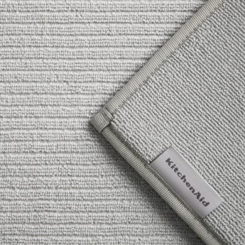 KitchenAid Micro Rib Set of 2 Solid Dish Drying Mats Gray