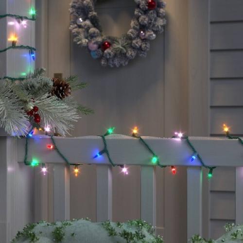 400ct LED Indoor Outdoor Smooth Mini Christmas String Lights Spool Multicolor with Green Wire - Wondershop™