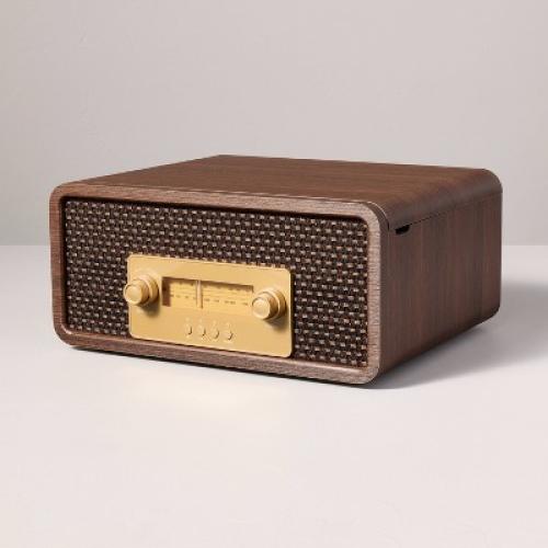 Vintage Style 3-in-1 Vinyl Record Player Wood Grain Finish - Hearth & Hand™ with Magnolia