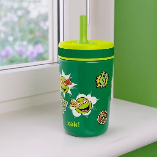 Zak Designs 12oz TMNT Kelso Tumbler Green ‼️mild stains on the outside ‼️