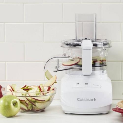 Cuisinart 9 Cups 350W Core Food Processor White FP-9CF: Continuous Feed, Reversible Disc, Dishwasher-Safe Parts