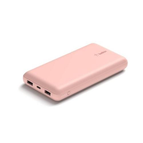 Belkin 20000mAh Power Bank 15W USB-C   2 12W USB-A - Rose Gold