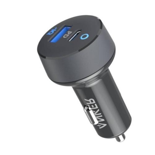 Anker 2-Port 20W USB-C   15W USB-A Power Delivery Car Charger - Black