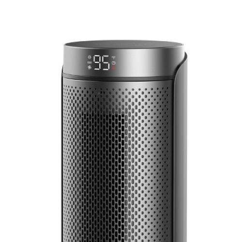 Dreo 1500W Solaris Plus PTC Heating Oscillating Tower Space Heater with Remote Silver