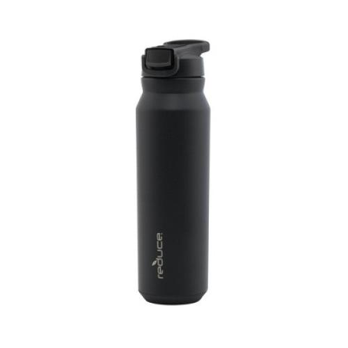 Reduce 32oz Hydrate Pro Vacuum Insulated Stainless Steel Water Bottle Black: Straw  Flip-Top Lid