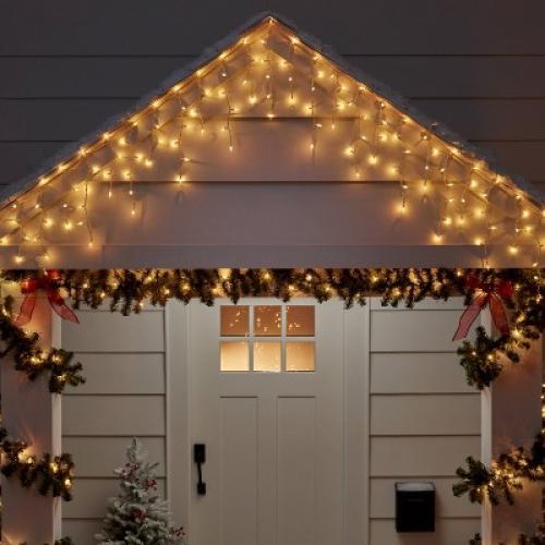 300ct Incandescent Mini Christmas Christmas Icicle Lights Clear with White Wire - Wondershop™