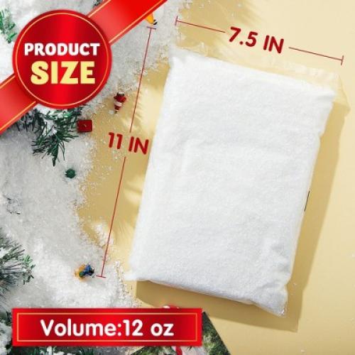 JOYFY 12 Oz Artificial Snow, 320g Plastic Fake Snowflakes for Christmas Tree Decoration Holiday Decor and Winter Displays