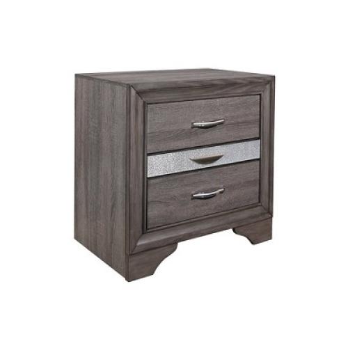 Size 30x 18 Color Grey Global Furniture Seville Grey Nightstand