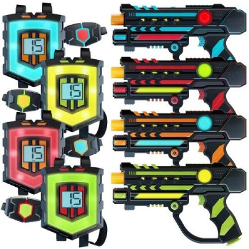 Squad Hero Rechargeable Laser Tag Toy Gift - 4 Blasters & Vests - Ages 8 , Birthday Gifts for Boys