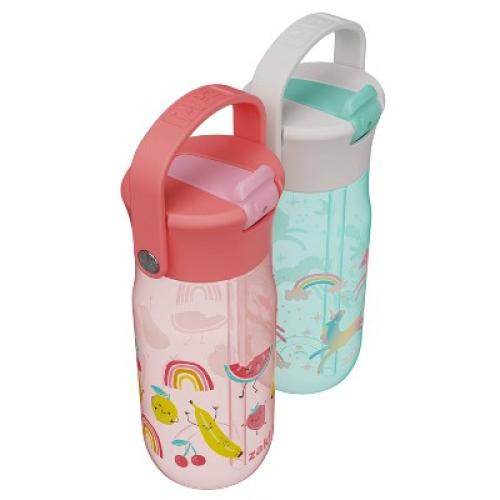 Zak Designs 2pk 18oz Harmony Straw Water Bottle Set Pink/Green MISSING THE GREEN ONE