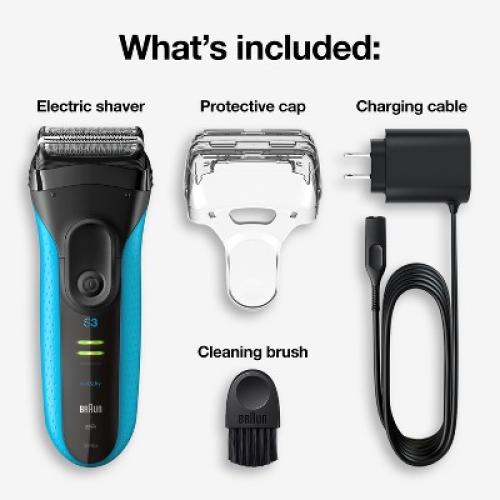 BRAUN SERIES 3 PROSKIN 3040S MEN'S RECHARGEABLE WET & DRY ELECTRIC FOIL SHAVER