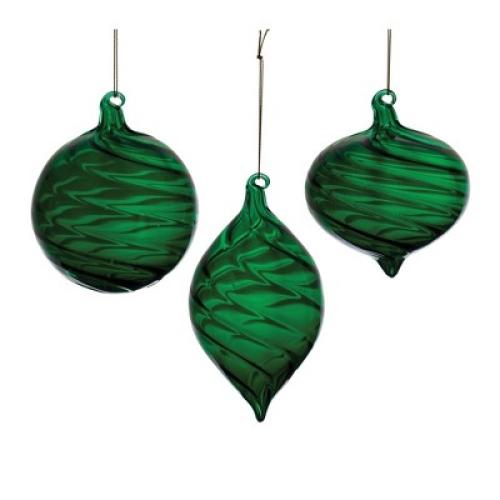 Melrose Swirl Glass Ornament (Set of 6)