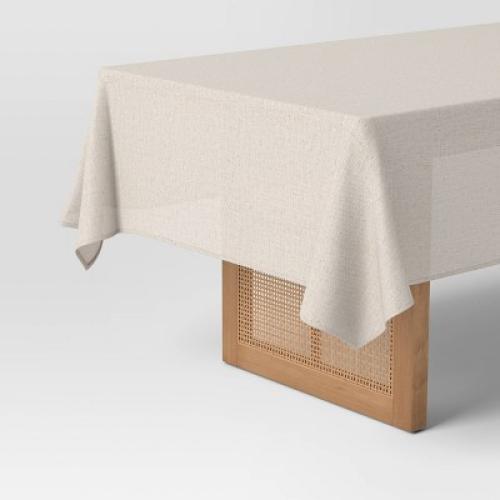 ; Linen Blend Tablecloth Cream - Threshold