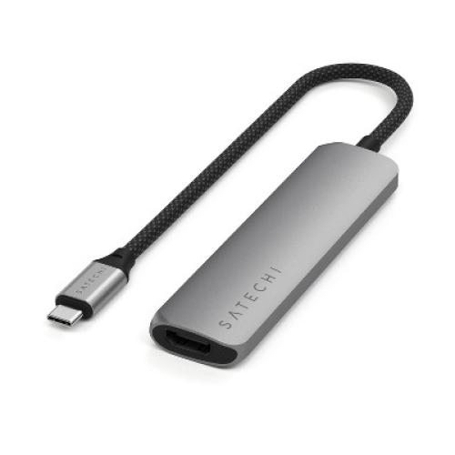Satechi 4-IN-1 USB-C Slim Multiport with 4K - Space Gray