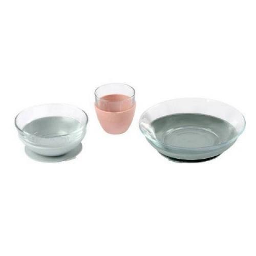 Beaba Glass Meal Dinnerware Set - Eucalyptus