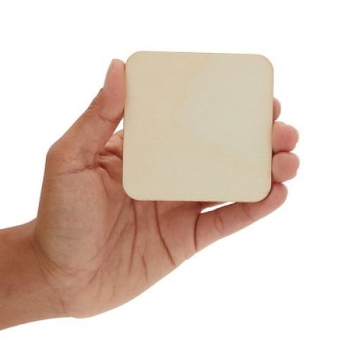 Bright Creations 60 Pack Unfinished Wood Squares for DIY Crafts, Classroom Projects, 3 In