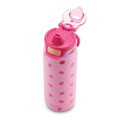 Ello Pop Fill 18oz Stainless Steel Water Bottle Strawberry 3D Print