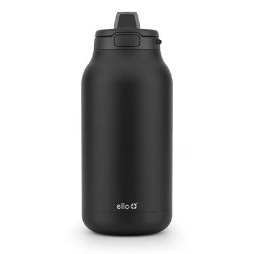 Ello 64oz Hydra Stainless Steel 1/2 Gallon Jug - Black: Portable Water Jug, Dishwasher-Safe, Cold Beverages