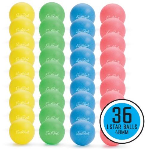 Eastpoint Penn Colored Table Tennis Balls - 36pk