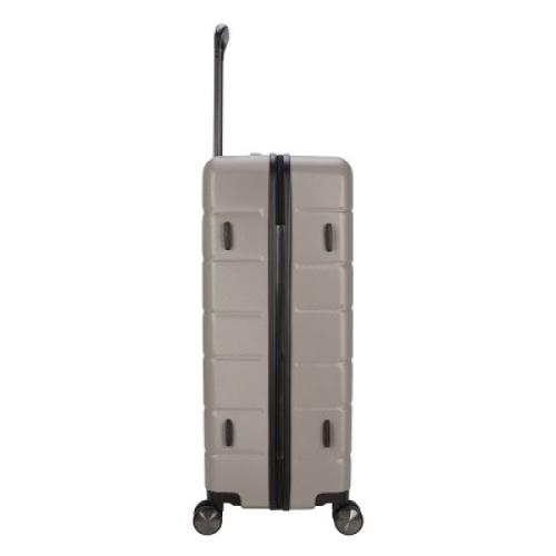 Skyline Hardside Large Checked Spinner Suitcase - Oxford Tan: Telescoping Handle & 8 Wheels ‼️has scratches on the outside ‼️
