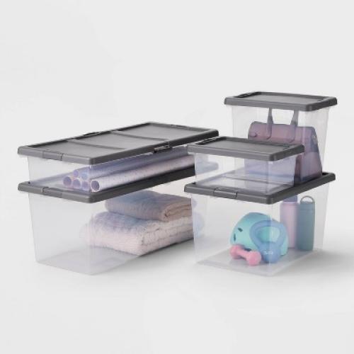 Medium Latching Clear Storage Box - Brightroom™ ( pack with 4)