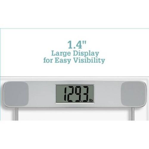 Clear Glass Weight Scale Silver - Thinner: Digital Bathroom Scale with LCD Display, 400 lb Capacity