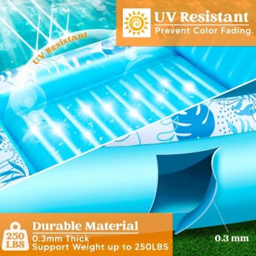 Sloosh Inflatable Tanning Pool Suntan Lounge Lounger Float for Adults Extra Large Suntan Tub Pool Floats Sun Tan Tub -Blue