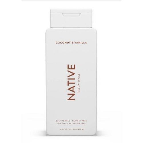 Native Coconut & Vanilla Body Wash for Women - 18oz 2pk