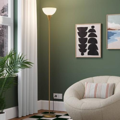 Torchiere Floor Lamp Gold - Room Essentials™