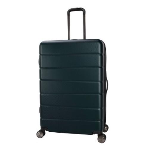 Skyline Hardside Large Checked Spinner Suitcase - Sea Moss: 8 Wheels, Telescoping Handle