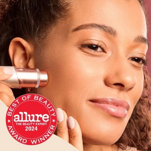 Finishing Touch Flawless Facial Hair Remover Electric Razor for Women - Coral