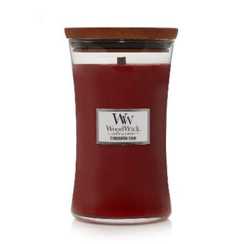 21.5oz Large Hourglass Jar Candle Cinnamon Chai - WoodWick