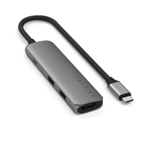 Satechi 4-IN-1 USB-C Slim Multiport with 4K - Space Gray