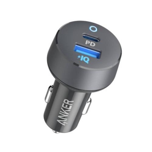Anker 2-Port 20W USB-C   15W USB-A Power Delivery Car Charger - Black