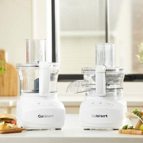 Cuisinart 9 Cups 350W Core Food Processor White FP-9CF: Continuous Feed, Reversible Disc, Dishwasher-Safe Parts