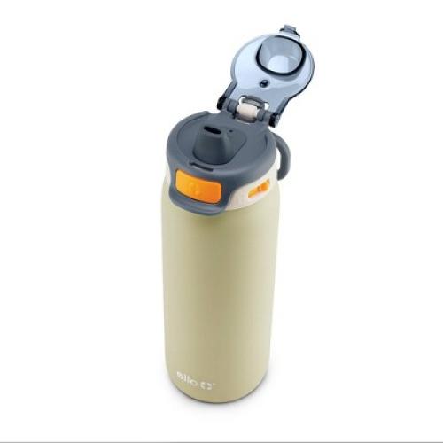 Ello Pop Fill 18oz Stainless Steel Water Bottle Tan