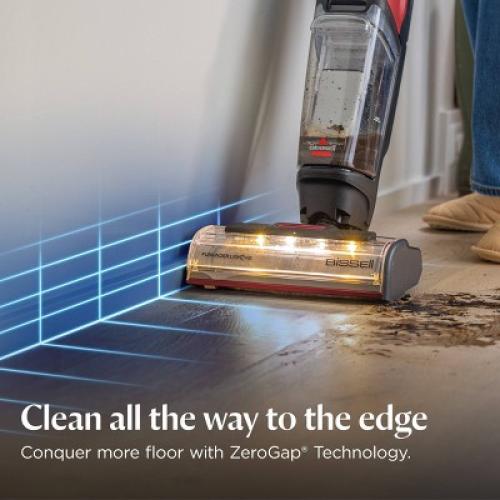 ‼️has mild stains and dust ‼️BISSELL CrossWave EdgeFind Pet Hair Pick-Up Floor Cleaner 4223 25' 10.5 Cleaning Path Red