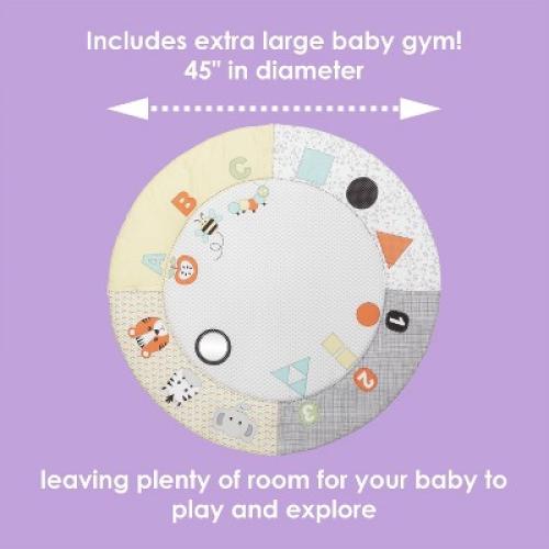 Baby Trend Play Suite 3-in-1 Quick-Fold Playard with Baby Gym - Quartz Stone