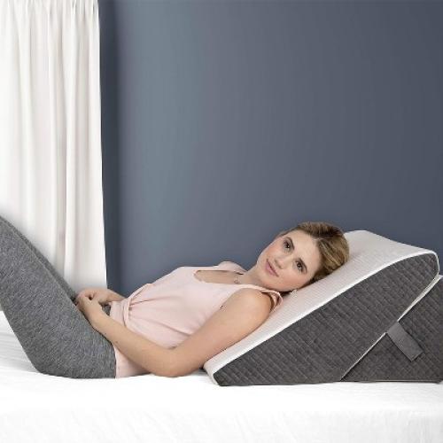 Kӧlbs Bed Wedge Pillow Adjustable - 9 and 12 inch Height Stylish Chic Jacquard Design