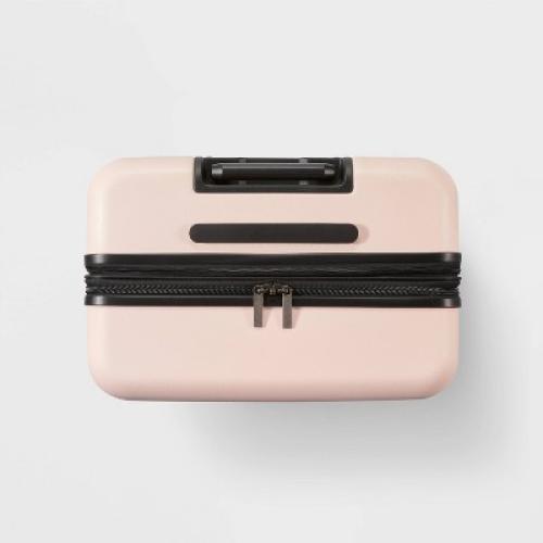Hardside Large Checked Suitcase Pink - Open Story™: Water-Resistant, Spinner Wheels