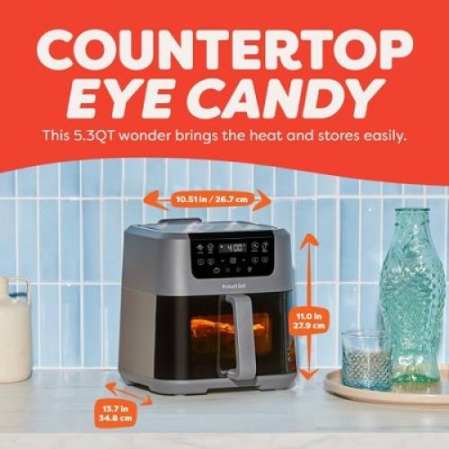 (HANDLE CRACKED) Instant Pot 5.3qt Air Fryer with Odor Erase   Clearcook