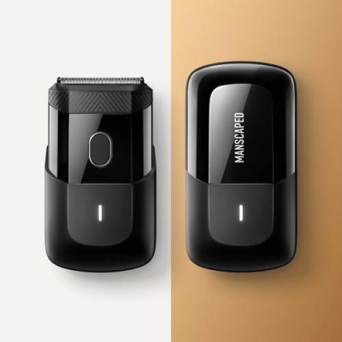 MANSCAPED The Handyman Compact Face Shaver, Portable SkinSafe Men's Travel Facial Hair Electric Razor