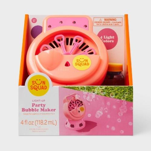 Light Up Bubble Maker Pink - Sun Squad™: Bubble Blower Toy for Kids 3