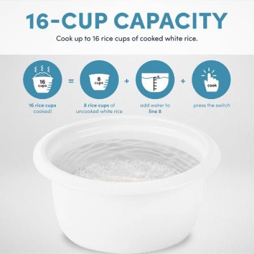 Aroma 16 Cup Rice Cooker with Pop Up Steam Tray❗MAY HAVE MISSING PIECES/NEEDS CLEANING❗
